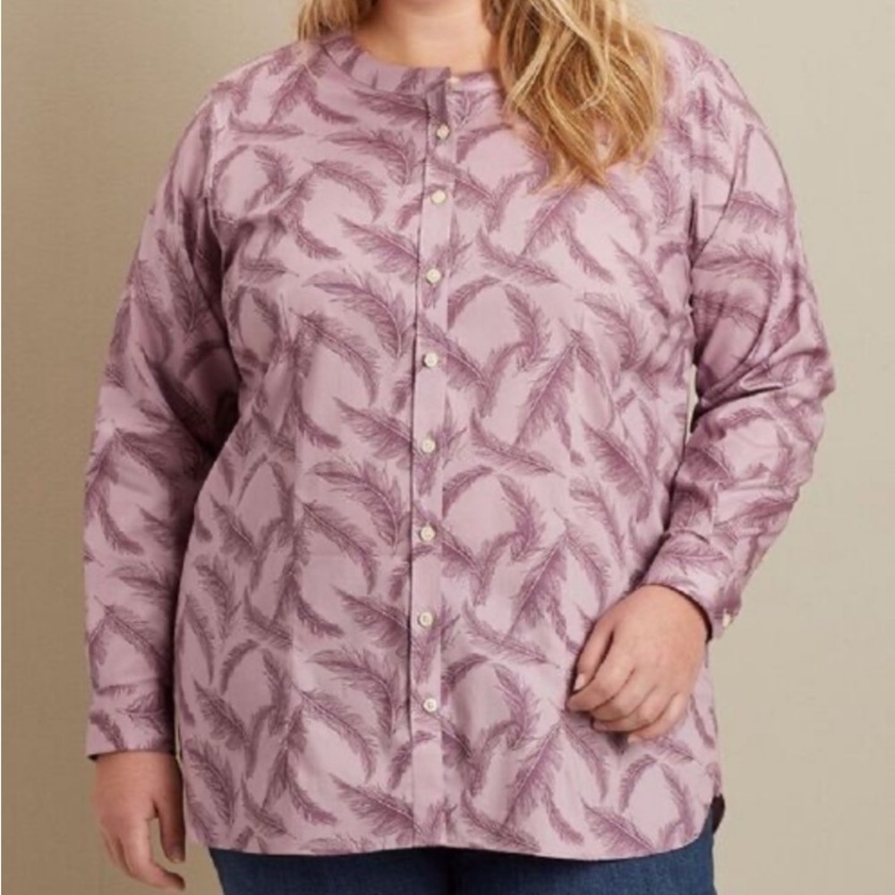 Duluth Trading Company Regular & PlusSize Button Down Feather Blouse Shirt NEW - Picture 3 of 7